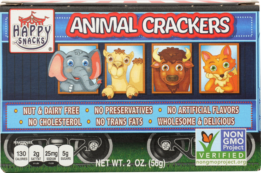 HAPPY SNACKS: Cracker Non-GMO Animal, 2 oz - 0716445111002