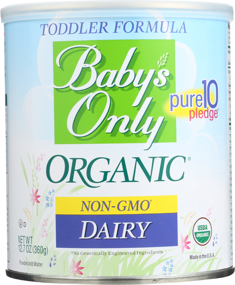 BABY’S ONLY: Organic Toddler Formula Dairy Iron Fortified, 12.7 Oz - 0716514229003