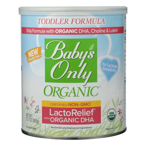 BABYS ONLY ORGANIC: Toddler Formula LactoRelief Iron Fortified, 12.7 Oz - 0716514229034