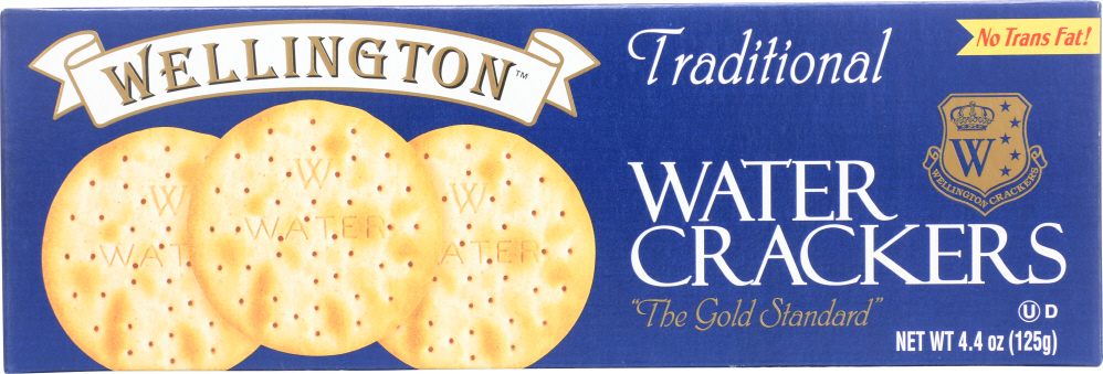 WELLINGTON: Traditional Water Crackers No Trans Fat, 4.4 oz - 0717067133007