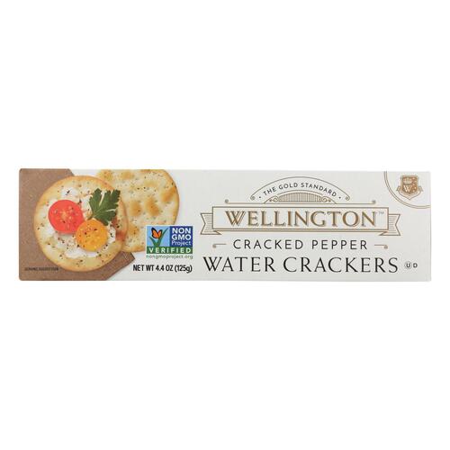 WELLINGTON: Cracked Pepper Water Crackers, 4.4 oz - 0717067133021