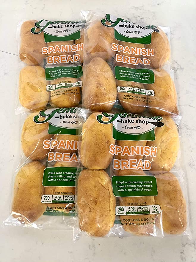  Gemmae Bake Shop - Spanish Bread, 4-pack - Traditional Filipino roll filled with sweet cheese - freshly baked the day of shipping!  - 717932984703