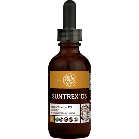 Global Healing Center Suntrex Liquid Vitamin D3 5000 IU for Men & Women, Vegan Friendly, Non-GMO Supports Bones, Immunity, and Joints (2 Fl Oz) - 718122406357