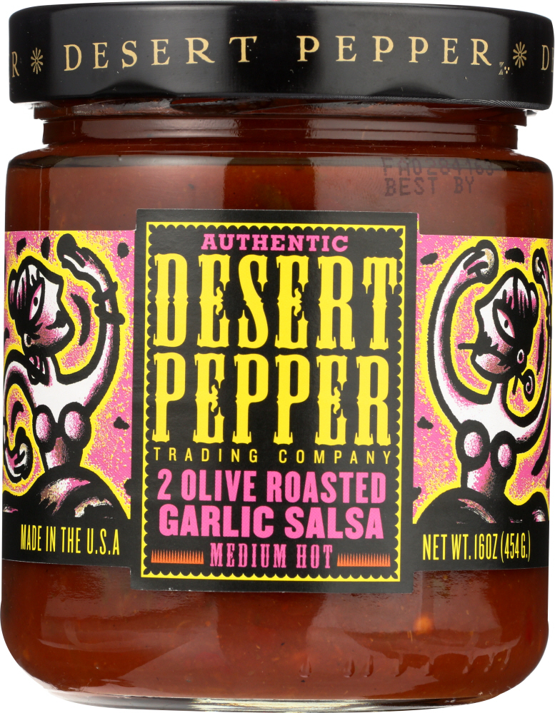 Desert Pepper Trading - Salsa - Two Olive Roasted Garlic - Case Of 6 - 16 Oz. - 719212101015