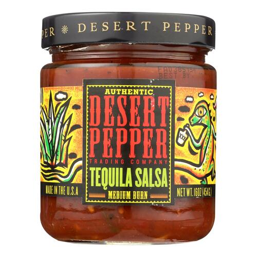 Desert Pepper Trading - Medium Burn Tequila Salsa - Case Of 6 - 16 Oz. - 719212101114