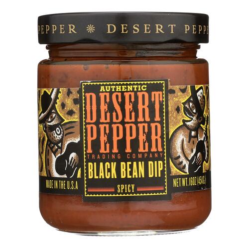 DESERT PEPPER: Black Bean Dip Spicy, 16 oz - 0719212799731