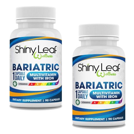 Shiny Leaf Bariatric Multivitamin with Iron 180 Count – Once-A-Day Capsule as Dietary Supplement for Weight Loss Surgery (WLS) Sleeve and Mini Gastric Bypass Surgeries (180 Pills 6 months supply) - 719243183141