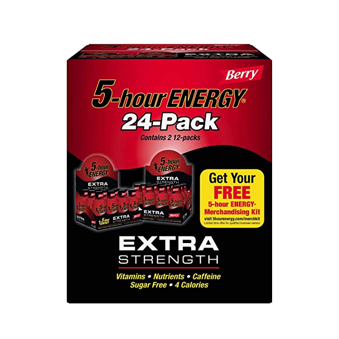 5-Hour Energy Extra Strength Beverage, Black, Berry, 46.32 Fl Oz - 719410700249