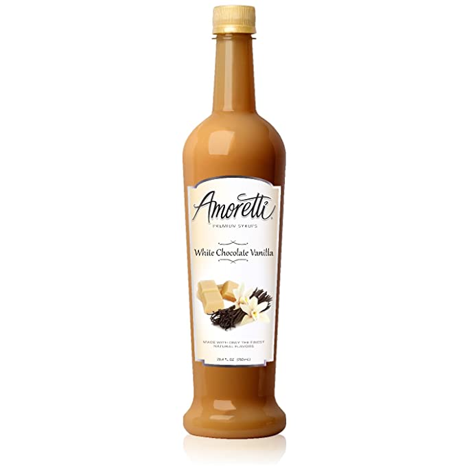  Amoretti Premium Syrup, White Chocolate Vanilla, 25.4 Ounce  - 719416133133