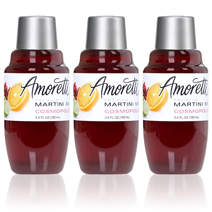 Amoretti Premium Martini Cocktail Mix Minis, Cosmopolitan, 3.4 Fluid Ounce - 719416192352
