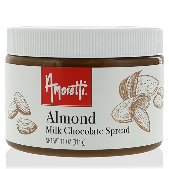  Amoretti Almond Spread, Milk Chocolate, 11 Ounce  - 719416277479