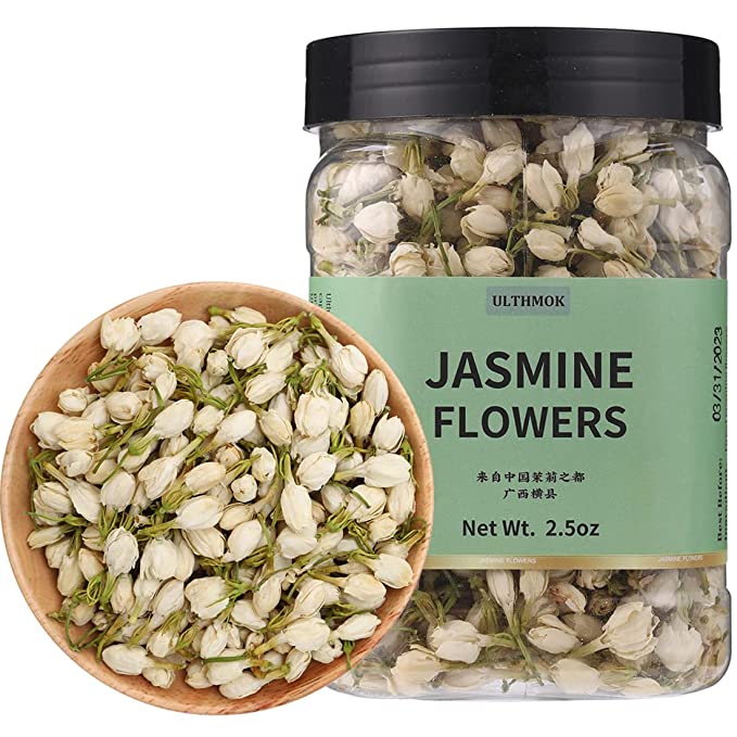  Premium Dried Jasmine Flower 2.5 Oz,Fragrant Edible Jasmine Buds for Tea,Drinks,Baking.100% Natural Jasmine Flowers for Handmade Soap Candles Etc.…  - 719986461315