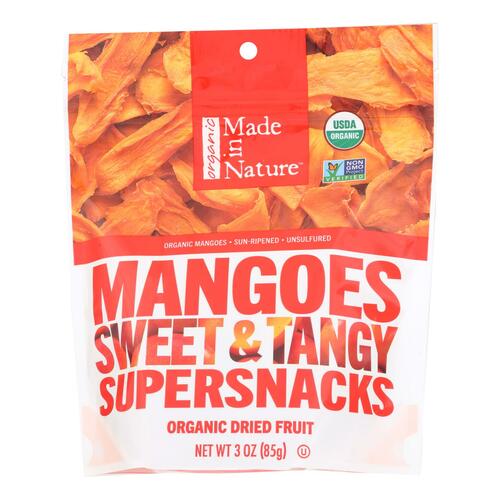 MADE IN NATURE: Organic Mangoes Dried & Unsulfured, 3 oz - 0720379501105