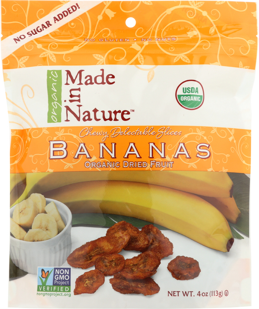 MADE IN NATURE: Organic Bananas, 4 oz - 0720379504045
