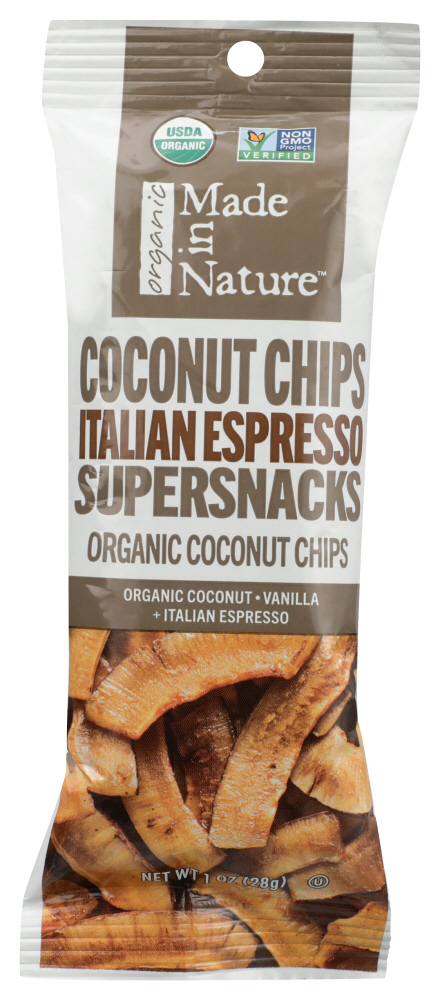 MADE IN NATURE: Chip Coconut Espresso Organic, 1 oz - 0720379531393