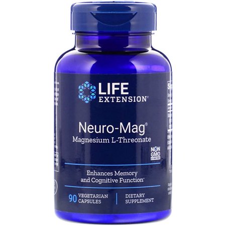 Neuro-Mag Magnesium L-Threonate from 2000 mg Magtein - Life Extension 90caps - 720825447827