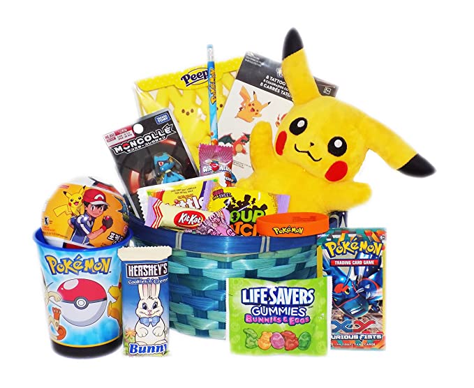Pokemon Game Themed Candy and Toy Gift Basket with Plush - 720825656571