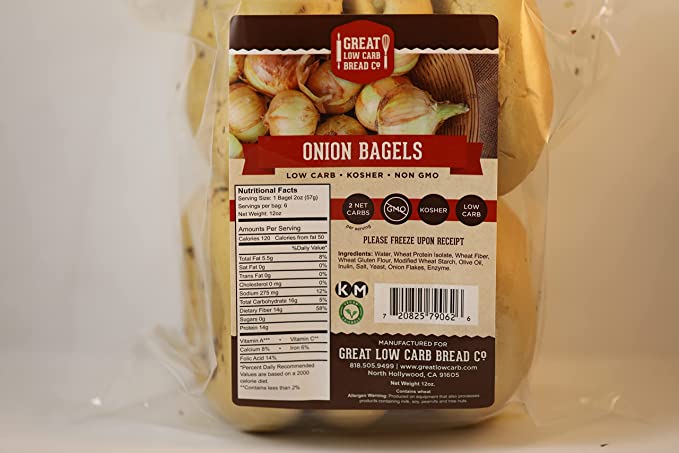  Great Low Carb Onion Bagels 2 Pack  - 720825790626