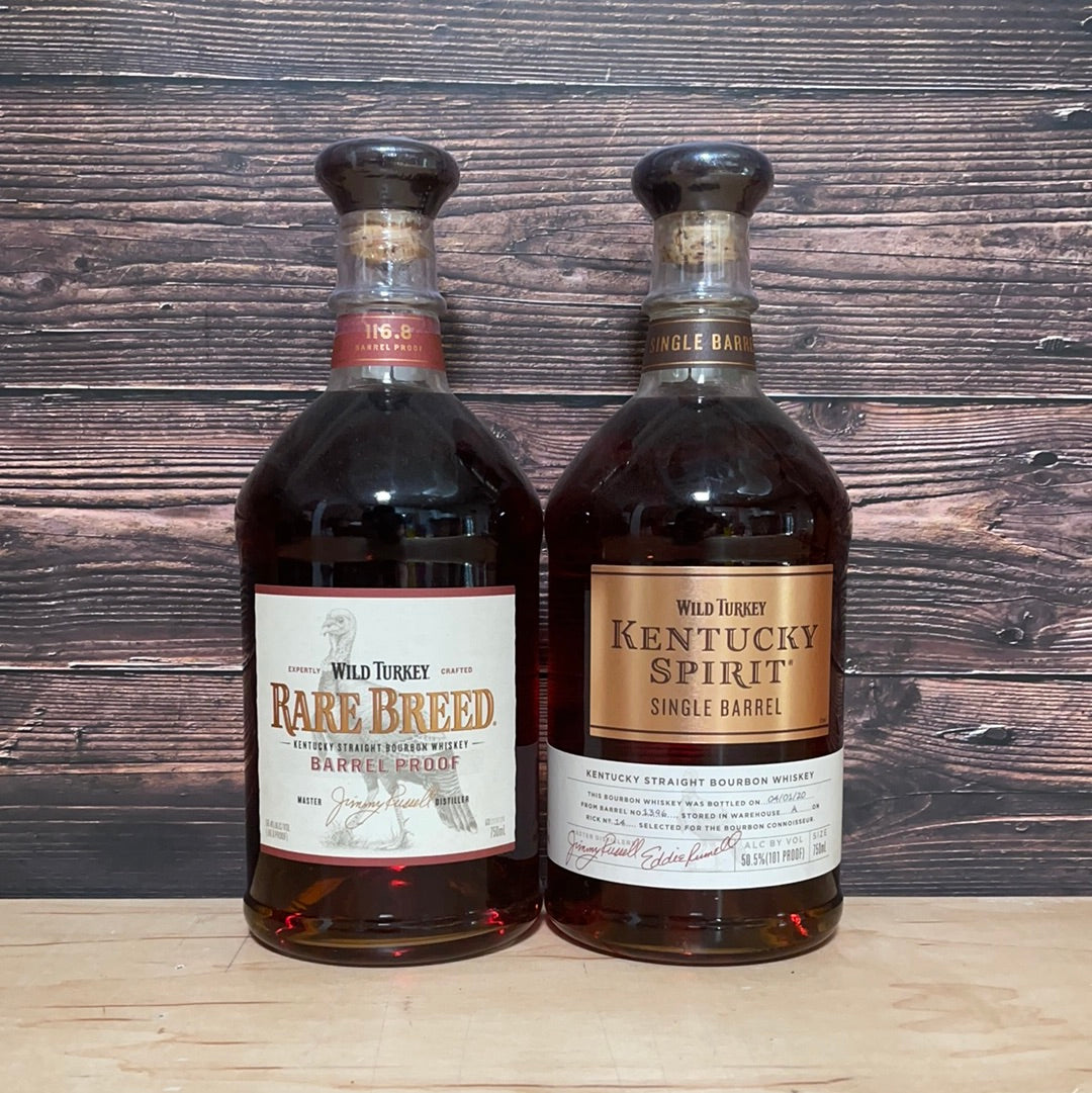 Wild Turkey Rare Breed & Single Barrel Kentucky Spirit Bourbon Whiskey - 721059000222