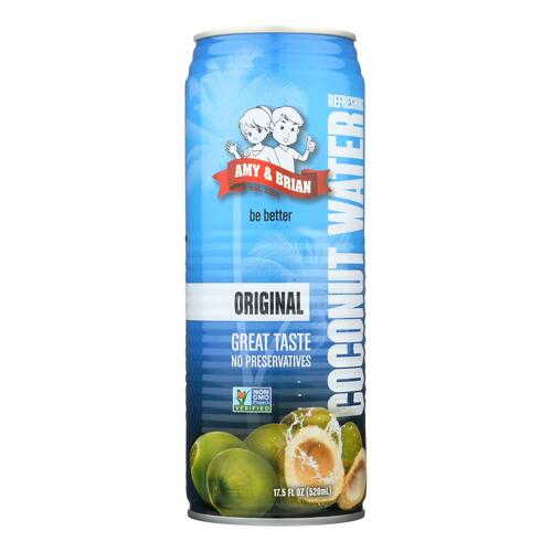 Amy And Brian - Coconut Water - Original - Case Of 12 - 17.5 Fl Oz. - 721332820073