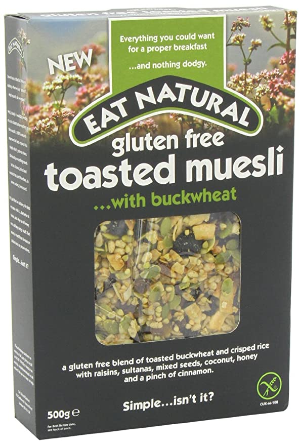 Eat Natural Gluten Free Toasted Muesli Buckwheat (500g) - Pack of 2 - 721865417085