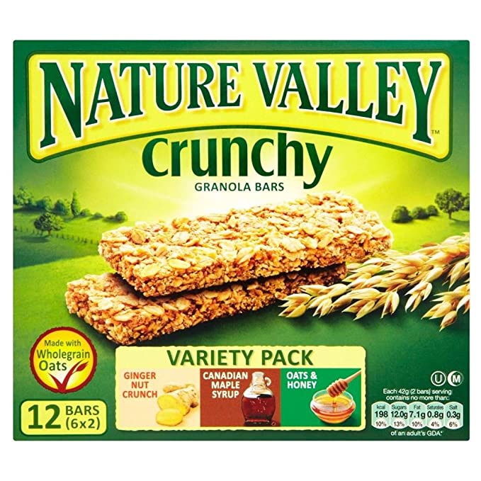 Nature Valley Crunchy Granola Bars - Variety (6x42g) - Pack of 2 - 721865428241
