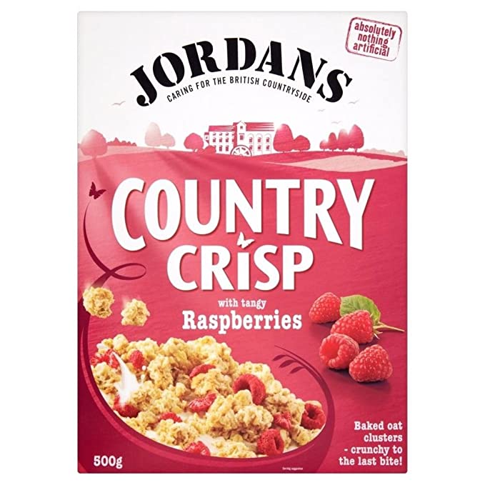 Jordans Country Crisp Raspberry Crunchy Clusters (500g) - Pack of 2 - 721865432545