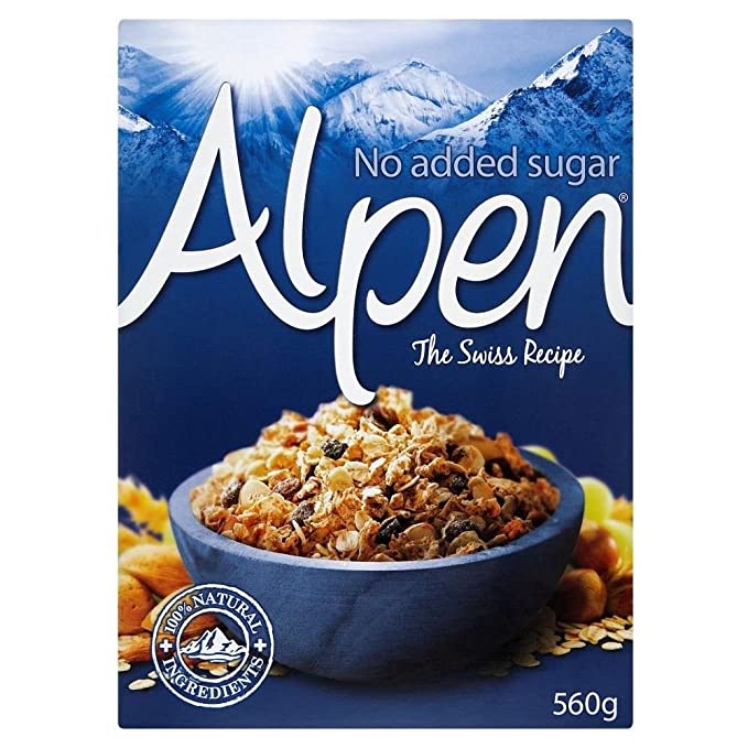Alpen Muesli No Added Sugar (560g) - Pack of 2 - 721865433313