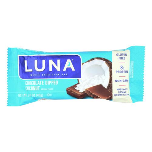 LUNA: Chocolate Dipped Coconut Nutrition Bar, 1.69 oz - 0722252100696