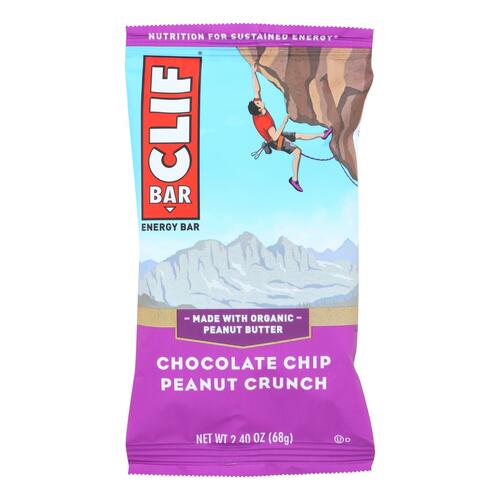 Clif Bar - Organic Chocolate Chip Peanut Butter Crunch - Case Of 12 - 2.4 Oz - 0722252101303