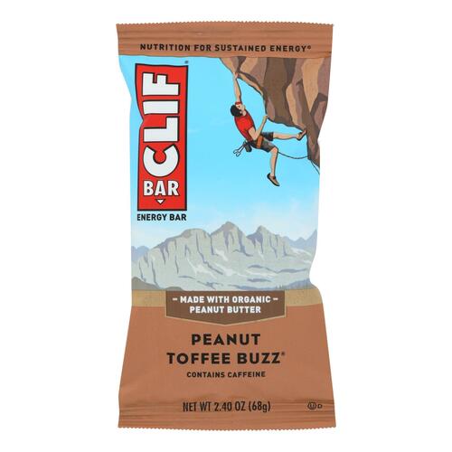 Clif Bar - Organic Peanut Toffee Buzz - Case Of 12 - 2.4 Oz - 722252102409