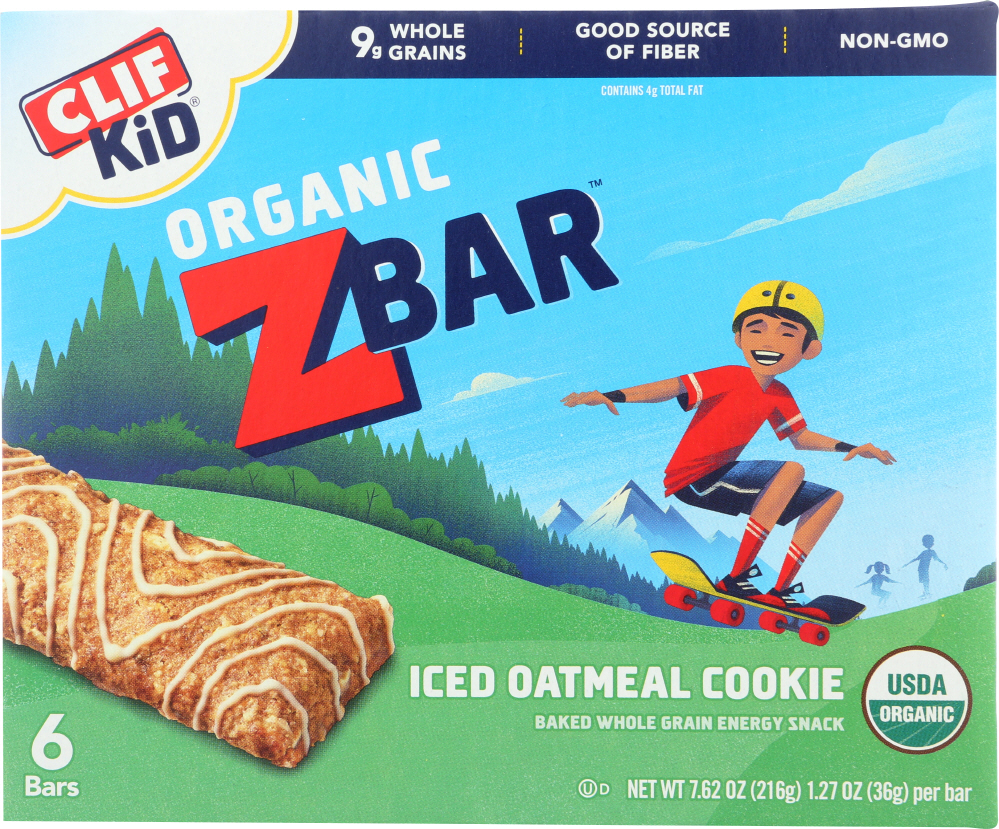 CLIF KID: Zbar Organic Iced Oatmeal Cookie, 7.62 oz - 0722252194305