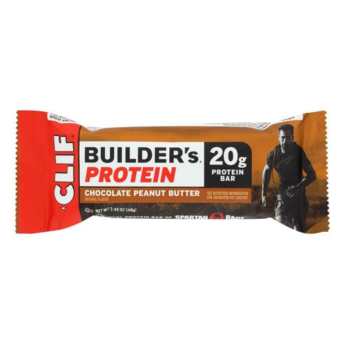 Clif Bar Builder Bar - Chocolate Peanut Butter - Case Of 12 - 2.4 Oz - 0722252601414