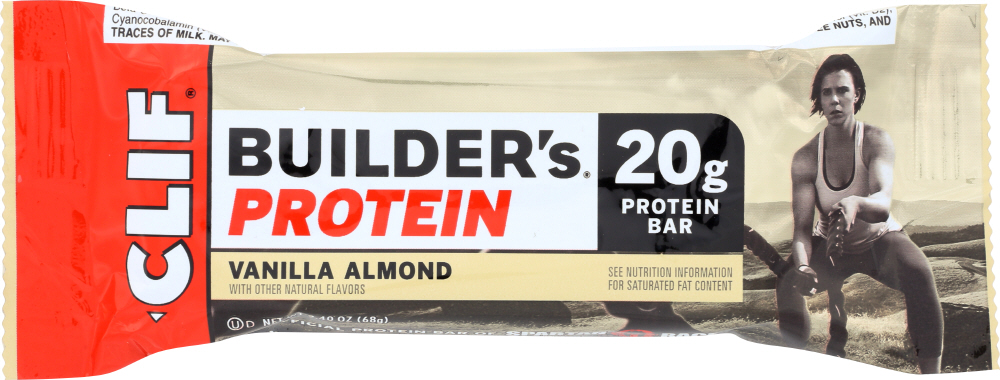 Clif Bar Builder Bar - Vanilla Almond - Case Of 12 - 2.4 Oz - 722252601452