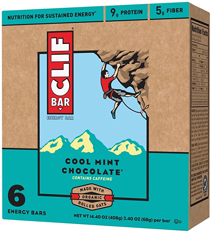 Clif Bar Energy Bars - Cool Mint Chocolate - 2.4 oz - 6 ct - 722252660770