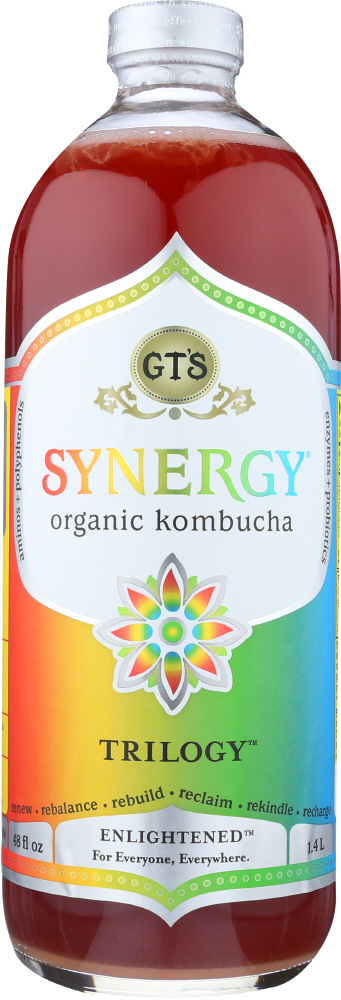 GT’S LIVING FOODS: Organic Kombucha Synergy Trilogy, 48 oz - 0722430110486