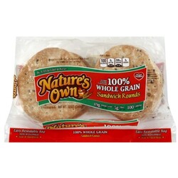 Natures Own Sandwich Rounds - 72250005333