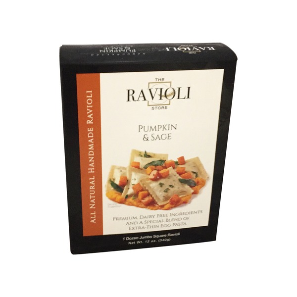 THE RAVIOLI STORE: Ravioli Jumbo Pumpkin and Sage, 12 oz - 0722976015061