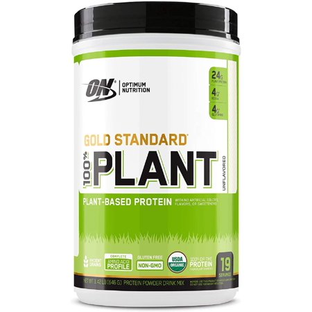 Optimum Nutrition Gold Standard 100% Plant Based Protein Powder, Vitamin C for Immune Support, Unflavored (1.42 Pound) - 723554945435