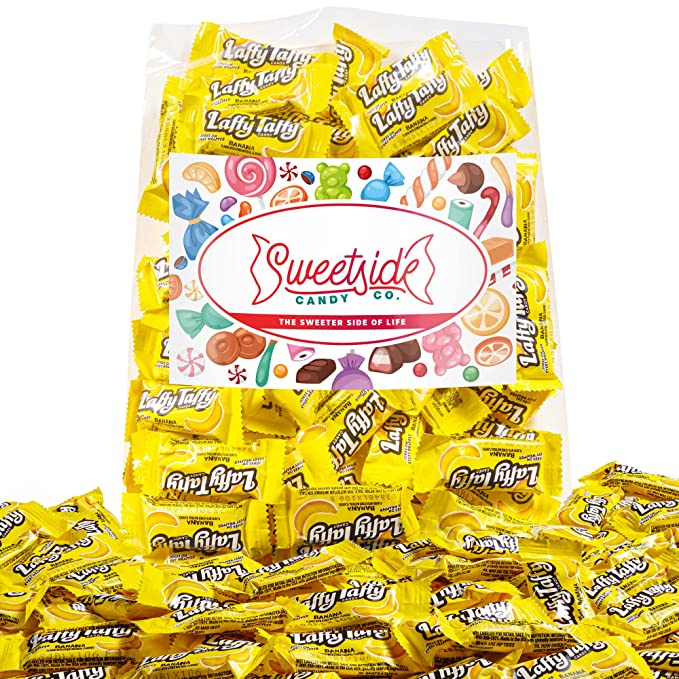 Laffy Taffy - 2lb Laffy Taffy Candy - Yellow Banana Flavors - Chewy & Tangy Laffy Taffy Bulk Candy Individually Wrapped - Halloween Candy Bulk, Candy for Pinata, Concession Stand - 724456499118