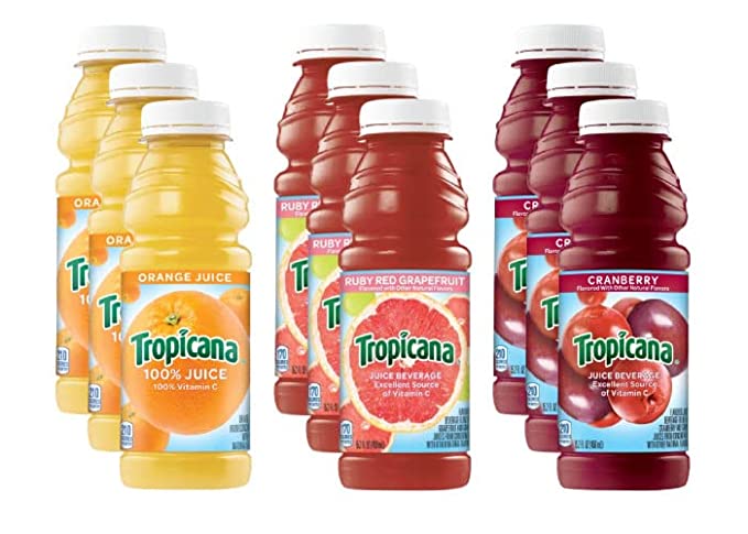  Tropicana Mixer 3-Flavor Juice 3 Flavor Variety Pack, 15.2 Fl Oz Bottles, Pack of 9  - 724751469854