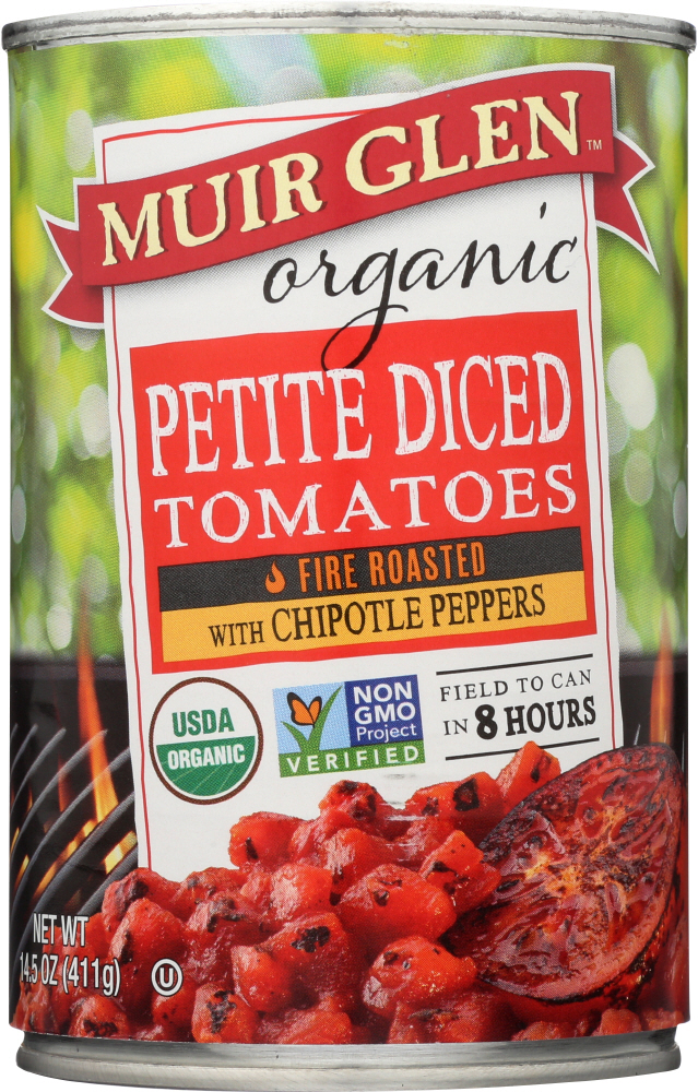 MUIR GLEN: Tomato Fire Roasted Diced With Chipotle, 14.5 oz - 0725342269280
