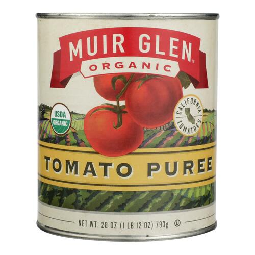 Muir Glen Muir Tomato Puree - Tomato - Case Of 12 - 28 Oz. - 0725342281039