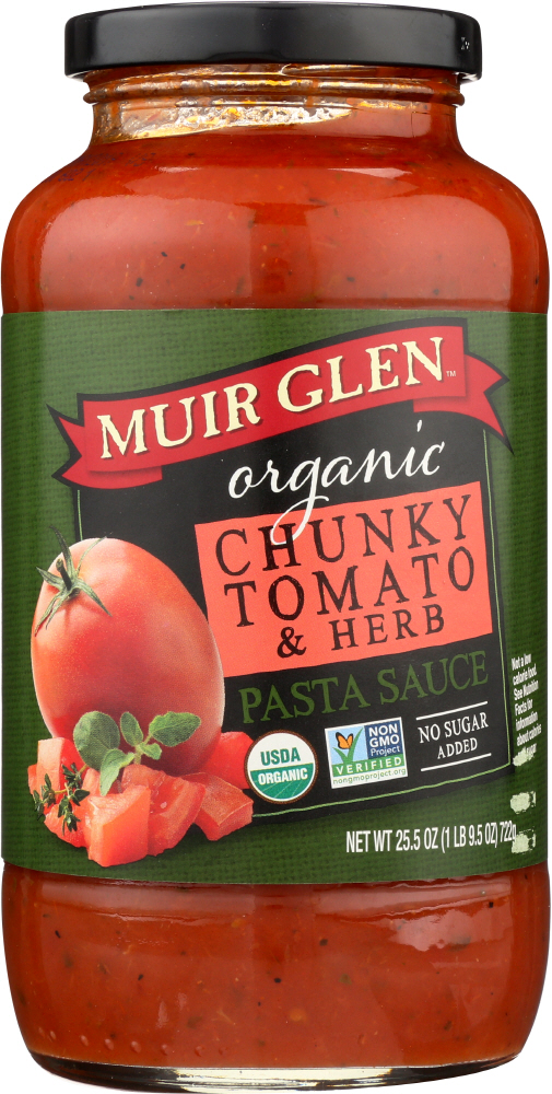 MUIR GLEN: Chunky Tomato & Herb Pasta Sauce, 25.5 oz - 0725342282463