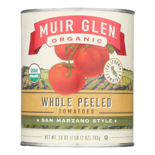 Muir Glen Peeled Whole Plum Tomatoes - Tomatoes - Case Of 12 - 28 Oz. - 725342293735