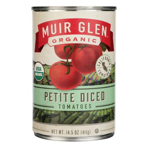 MUIR GLEN: Organic Petite Diced Tomatoes Original, 14.5 oz - 0725342429431