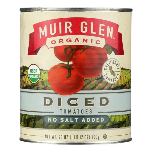 Muir Glen Organic Tomatoes - Diced - No Salt - Case Of 12 - 28 Oz - 00725342497416