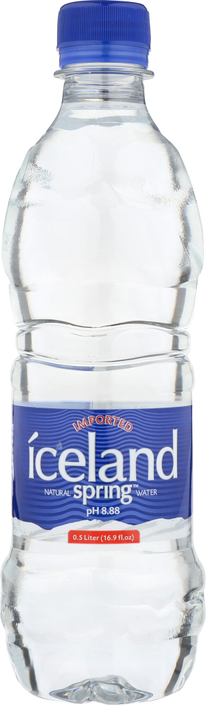 ICELAND SPRING: Natural Spring Water, 16.9 fo - 0726281100016