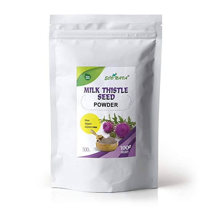 MILK THISTLE SEED POWDER GLUTEN FREE FLOUR 500G | ECO NAVA BRAND | LIVER DETOX. ADD TO SALADS, CEREALS, FRUIT STRIPS, JUICES AND BAKING RECIPES - 726481898997