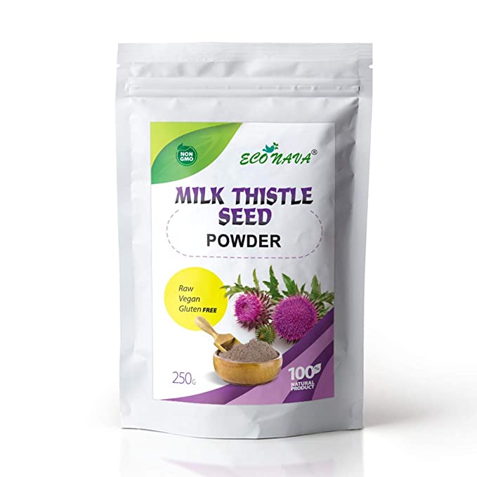  MILK THISTLE SEED POWDER GLUTEN FREE FLOUR 250G | ECO NAVA BRAND | LIVER DETOX. ADD TO SALADS, CEREALS, FRUIT STRIPS, JUICES AND BAKING RECIPES  - 726481899024